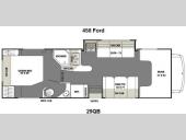 Floorplan - 2012 Coachmen RV Freelander 29QB Ford 450