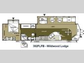 Floorplan - 2013 Forest River RV Wildwood Lodge 392FLFB Lodge