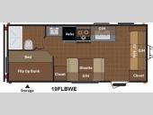 Floorplan - 2013 Keystone RV Hideout 19FLBWE