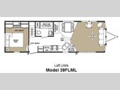 Floorplan - 2013 Forest River RV Quailridge Holiday Cottages 39FLML Loft