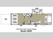 Floorplan - 2013 Forest River RV Cherokee Wolf Pack Sport 28WP