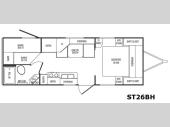 Floorplan - 2007 CrossRoads RV Sunset Trail 26 BH
