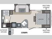Floorplan - 2014 Keystone RV Premier Ultra Lite 22RBPR