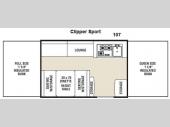 Floorplan - 2014 Coachmen RV Clipper Camping Trailers 107 Sport