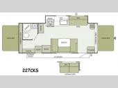 Floorplan - 2014 Starcraft  Travel Star 227CKS