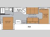 Floorplan - 2014 Thor Motor Coach Four Winds 26A
