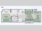 Floorplan - 2015 Thor Motor Coach Four Winds 31W