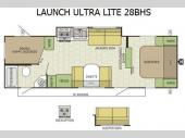 Floorplan - 2015 Starcraft Launch Ultra Lite 28BHS