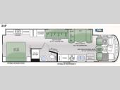 Floorplan - 2015 Thor Motor Coach Hurricane 34F