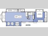 Floorplan - 2015 Forest River RV Cedar Creek Cottage 40CRS