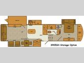 Floorplan - 2015 Lifestyle Luxury RV Alpha Gold 3905SH  Storage Area Option