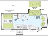 Floorplan - 2016 Itasca Cambria 27D