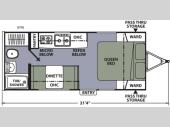 Floorplan - 2016 Coachmen RV Apex Nano 187RB