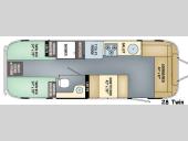 Floorplan - 2016 Airstream RV Flying Cloud 28 Twin