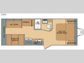 Floorplan - 2017 Shasta RVs Flyte 215CK