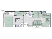 Floorplan - 2017 Thor Motor Coach Four Winds 31E Bunkhouse