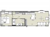 Floorplan - 2017 Forest River RV Quailridge Holiday Cottages 39FLSK
