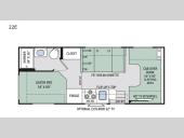 Floorplan - 2017 Thor Motor Coach Four Winds 22E Chevy