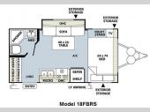 Floorplan - 2011 Forest River RV Flagstaff Micro Lite 18FBRS