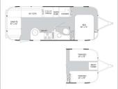 Floorplan - 2014 Airstream RV Flying Cloud 25FB