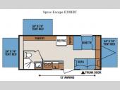 Floorplan - 2015 KZ Spree Escape E20RBT