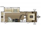 Floorplan - 2017 Keystone RV Cougar Half-Ton Series 26SABWE