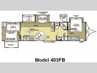 Floorplan - 2009 Forest River RV Wildwood Lodge 403FB