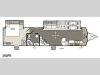 Floorplan - 2015 Forest River RV Sierra Destination Trailers 392FK