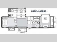 Floorplan - 2015 Palomino Sabre 34RDKS