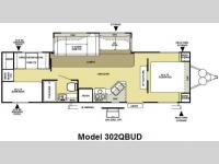 Floorplan - 2010 Forest River RV Wildwood LA 302QBUD