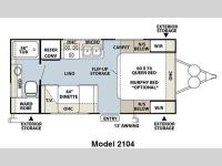 Floorplan - 2011 Forest River RV Rockwood Mini Lite 2104