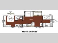 Floorplan - 2012 Forest River RV Wildwood 36BHBS