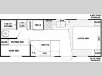Floorplan - 2006 Forest River RV Cherokee 23DD
