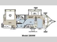 Floorplan - 2013 Forest River RV Rockwood Wind Jammer 2809W