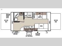 Floorplan - 2015 Forest River RV Rockwood Roo 19
