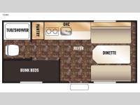 Floorplan - 2017 Forest River RV Cherokee Wolf Pup 16BH