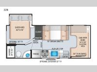 Floorplan - 2017 Thor Motor Coach Four Winds 22B Chevy