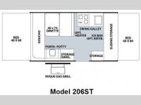 Floorplan - 2009 Forest River RV Flagstaff MAC/LTD Series 206ST