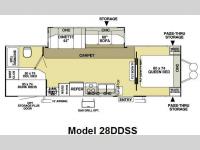 Floorplan - 2009 Forest River RV Salem LE 28DDSS