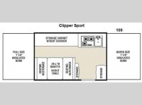 Floorplan - 2012 Coachmen RV Clipper Sport 109