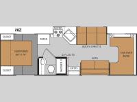 Floorplan - 2014 Thor Motor Coach Four Winds 28Z