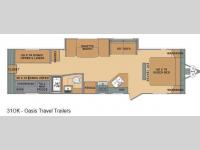 Floorplan - 2016 Shasta RVs Oasis 310K