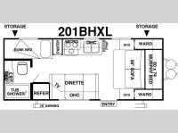 Floorplan - 2016 Forest River RV Wildwood X-Lite 201BHXL