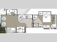 Floorplan - 2006 Gulf Stream RV Prairie Schooner 34 FBR