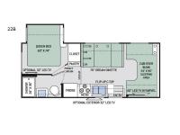 Floorplan - 2017 Thor Motor Coach Four Winds 22B