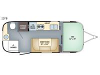 Floorplan - 2017 Airstream RV Sport 22FB