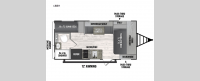 Clipper Ultra-Lite 18BH Floorplan Image