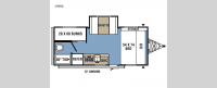 Clipper Ultra-Lite 17BHS Floorplan Image