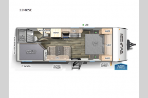 New 2025 Forest River RV Cherokee Wolf Den 22MKSE Photo