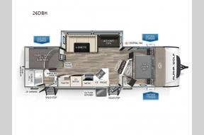 New 2025 Forest River RV Cherokee Alpha Wolf 26DBH Photo
